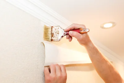 Pose de papier peint à Grez-sur-Loing — revêtements muraux et toiles de verre